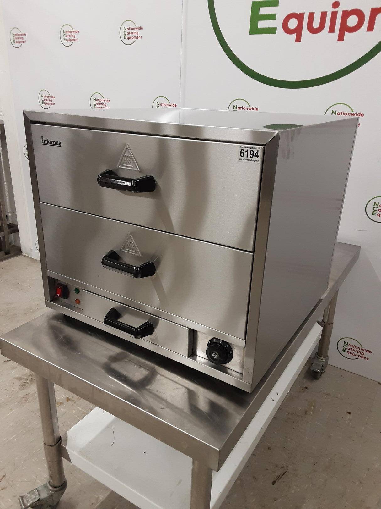 Infernus Two Warming Drawer Unit/Bun Warmer, Model- INF-3DB (NCE6194)