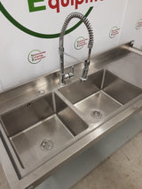 Stainless Steel Double Sink, 150cm (NCE6181)