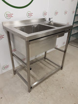 Stainless Steel Double Basin Cocktail Sink (NCE6184)