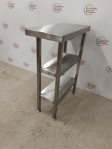 Stainless Steel Filler Table With Two Lower Shelves 35x70cm (NCE6176)