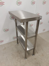 Stainless Steel Filler Table With Two Lower Shelves 35x70cm (NCE6176)