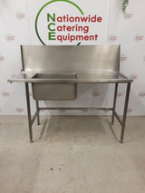 Stainless Steel Single Dishwasher Entry Sink 150cm (NCE6182)