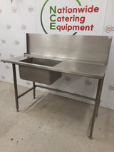 Stainless Steel Single Dishwasher Entry Sink 150cm (NCE6182)