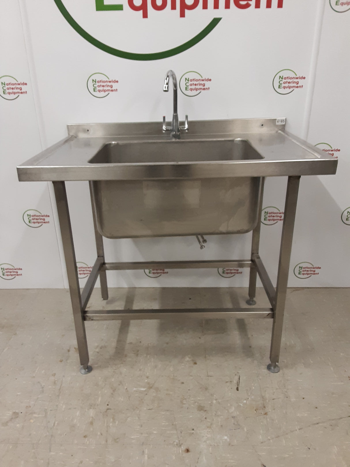 Stainless Steel Single Sink, 100cm, New Mixer Tap (NCE6185)
