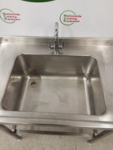 Stainless Steel Single Sink, 100cm, New Mixer Tap (NCE6185)