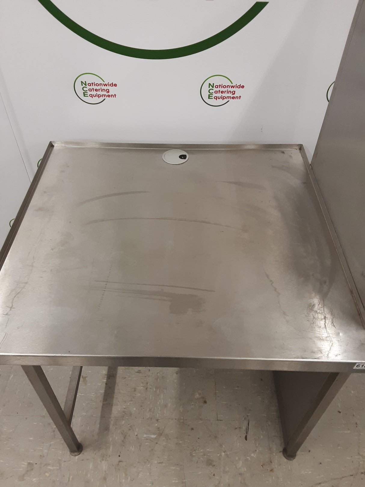 Stainless Steel Table, 90x80cm, Appliance Space Beneath (NCE6189)