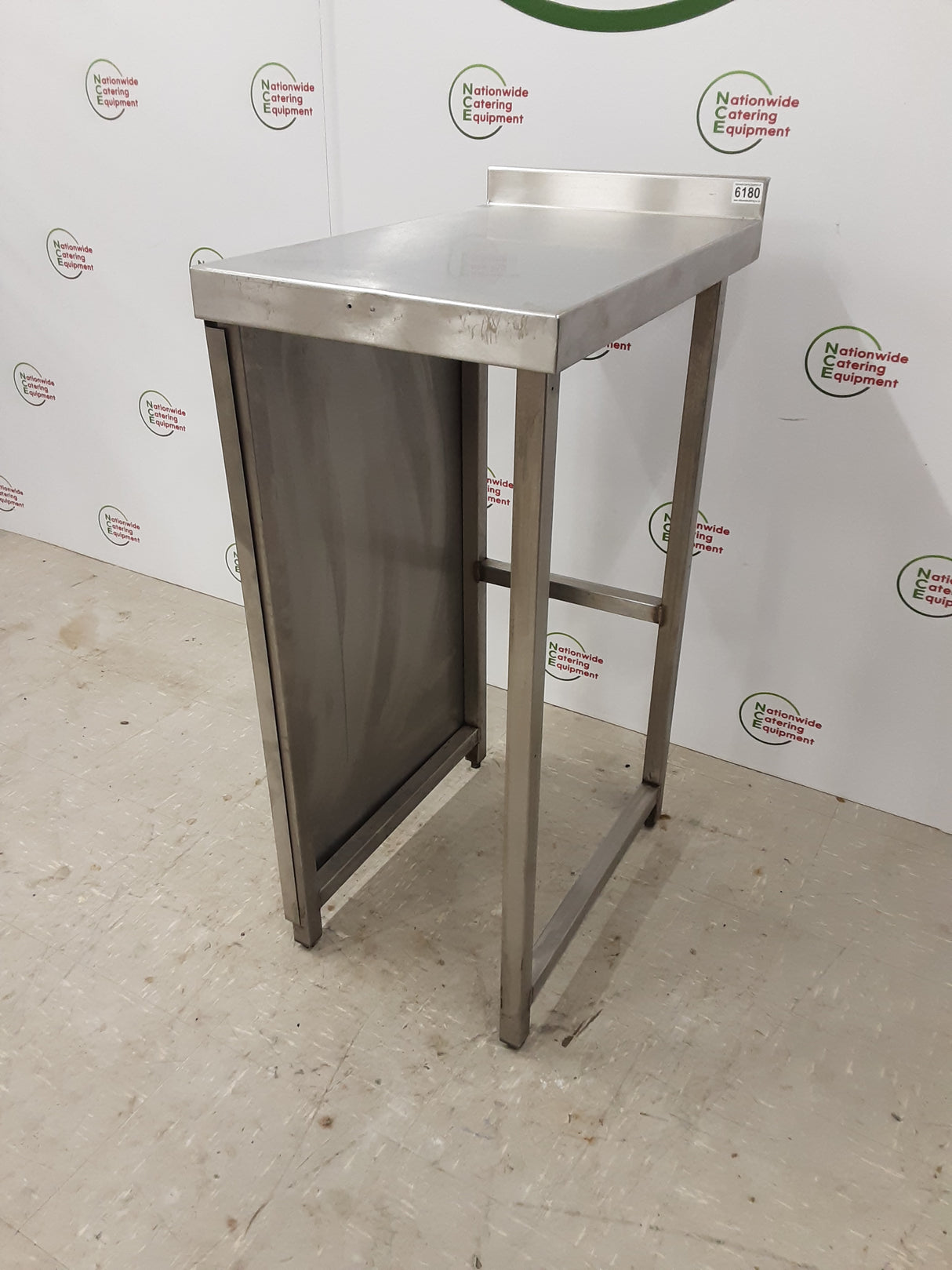 Stainless Steel Filler Table, Panel to Side, 40x65cm (NCE6180)