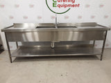 Stainless Steel Double Sink With Twin Drainers, 240cm (NCE6199)
