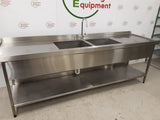 Stainless Steel Double Sink With Twin Drainers, 240cm (NCE6199)