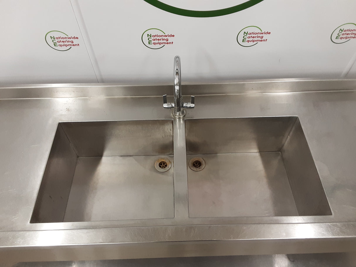 Stainless Steel Double Sink With Twin Drainers, 240cm (NCE6199)