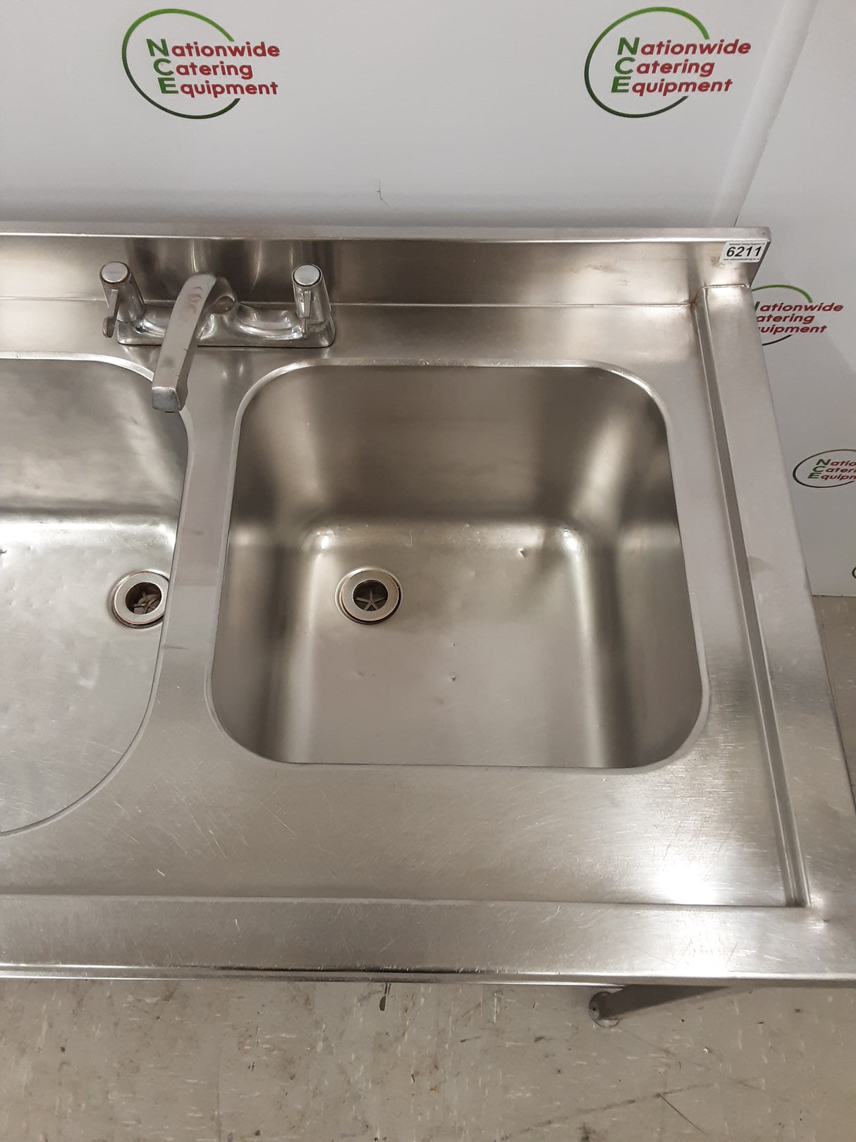 Stainless Steel Double Sink, No Drainer, 125cm (NCE6211)
