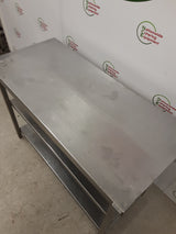 Stainless Steel Table With Two Lower Shelves 115x53cm (NCE6207)