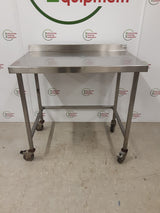 Stainless Steel Table On Wheels With Appliance Space 100x65 (NCE6225)