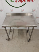 Stainless Steel Table On Wheels With Appliance Space 100x65 (NCE6225)