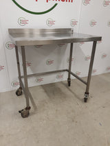 Stainless Steel Table On Wheels With Appliance Space 100x65 (NCE6225)