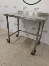 Stainless Steel Table On Wheels With Appliance Space 100x65 (NCE6225)