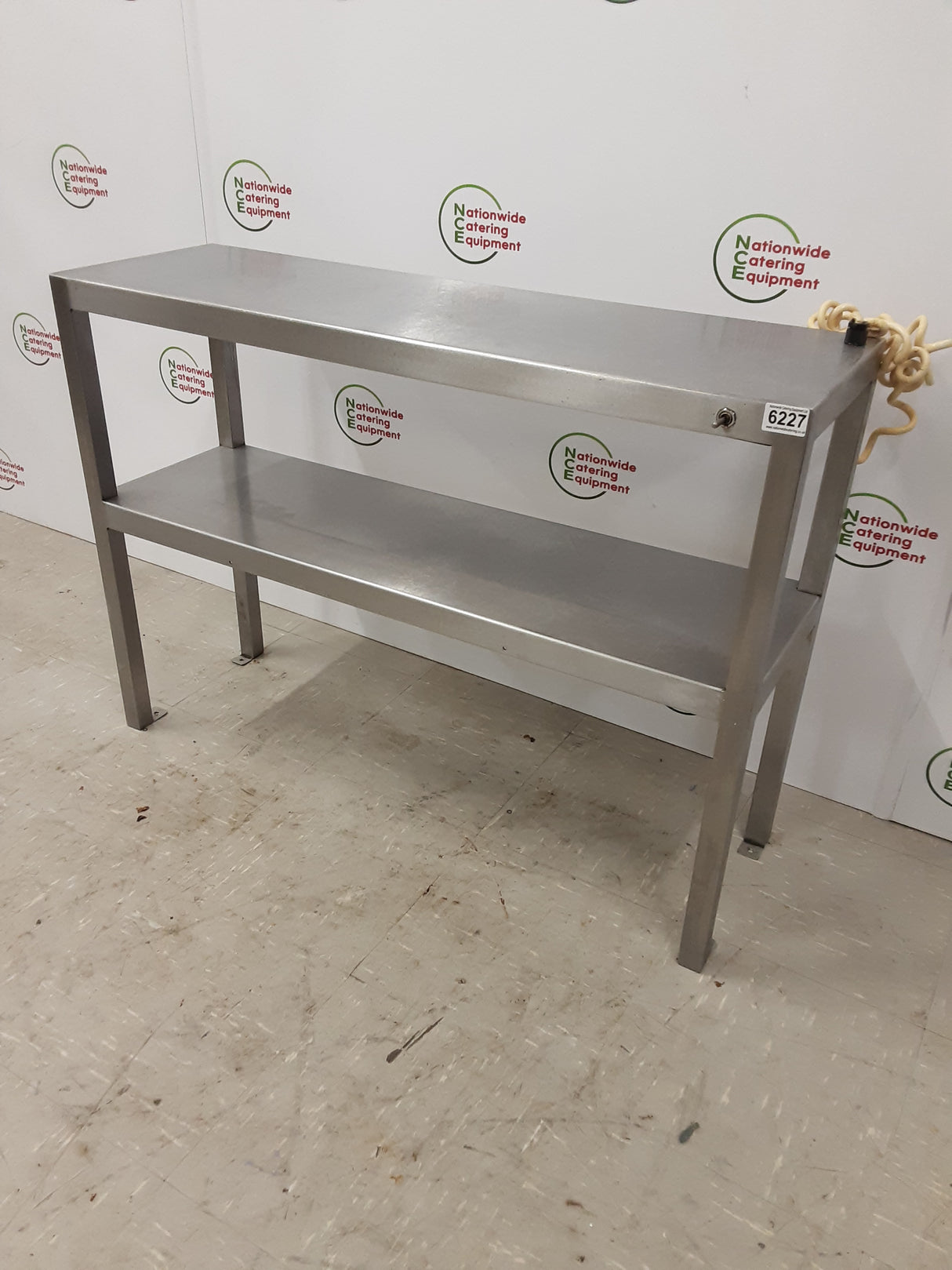 Stainless Steel Two Tier Tabletop (One Heated) Gantry 97x30cm (NCE6227)