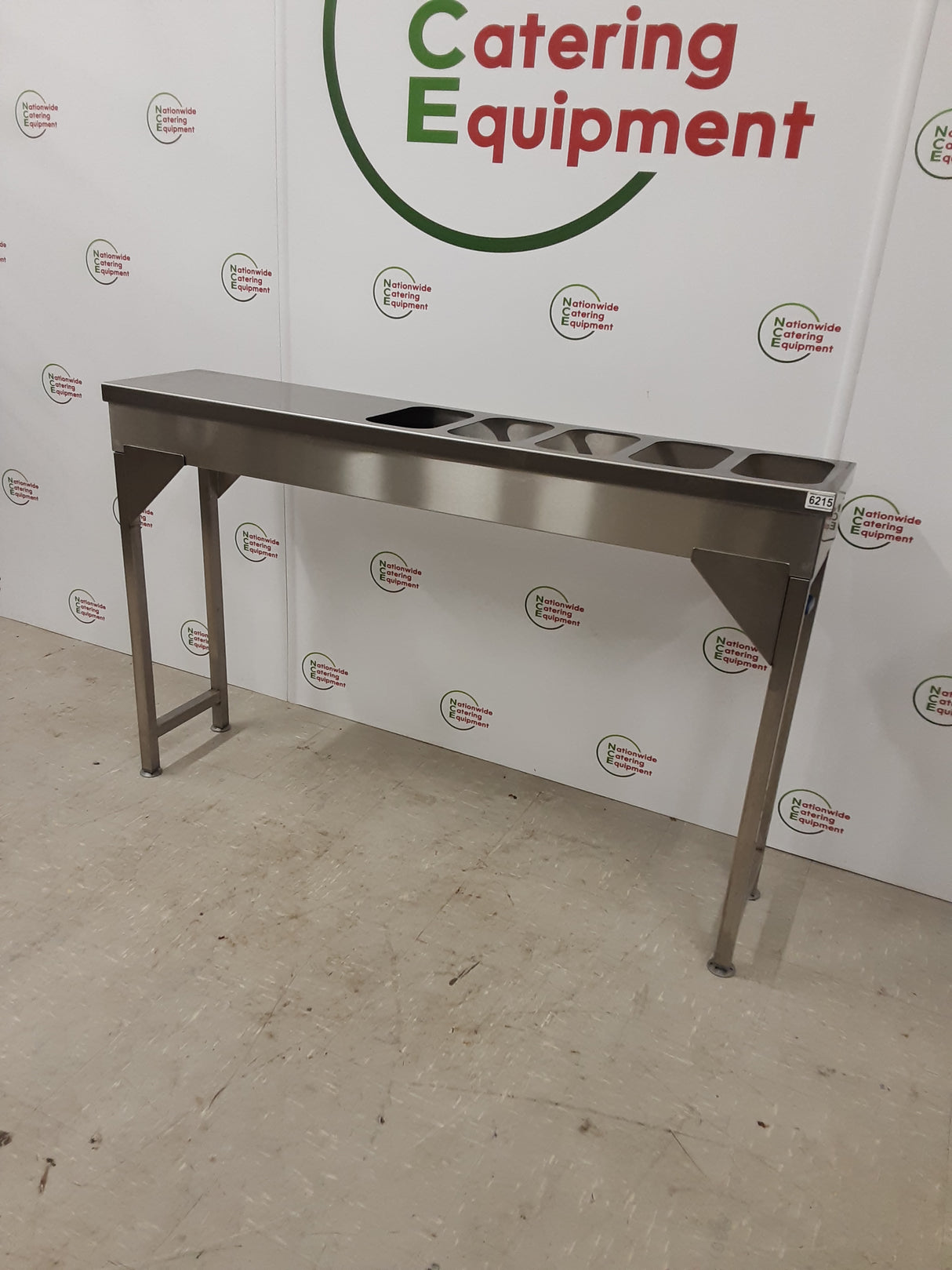 Stainless Steel Free-Standing Ice/Warm Water Gastronorm Well 140x30cm (NCE6215)