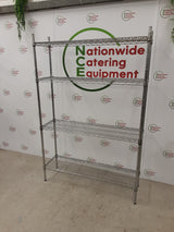 Wire Shelving Unit, Four Tier, 122x36cm (NCE6216)