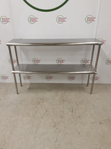 Stainless Steel Tabletop Two Tier Shelving Unit 122x30cm (NCE6214)