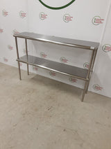 Stainless Steel Tabletop Two Tier Shelving Unit 122x30cm (NCE6214)