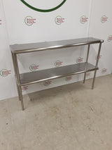 Stainless Steel Tabletop Two Tier Shelving Unit 122x30cm (NCE6214)