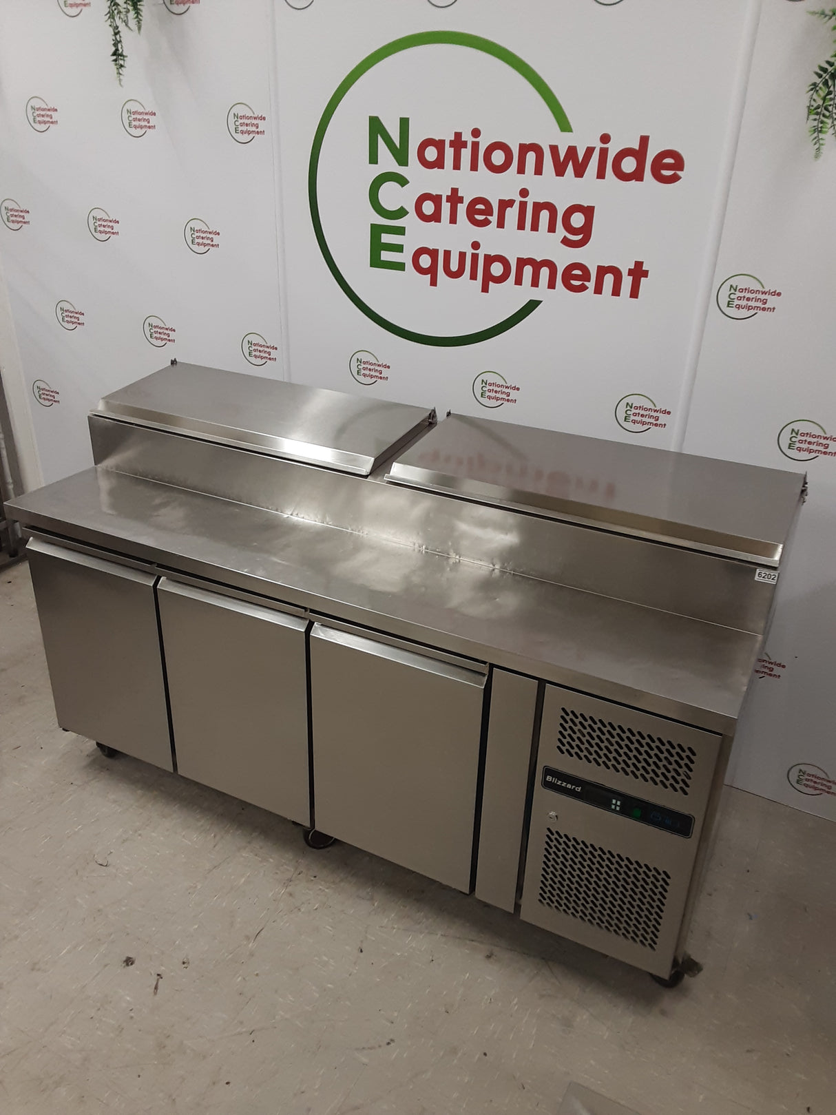 Blizzard Three Door Counter Fridge With Toppings Opening, 180cm, Model-HBC3EN (NCE6202)