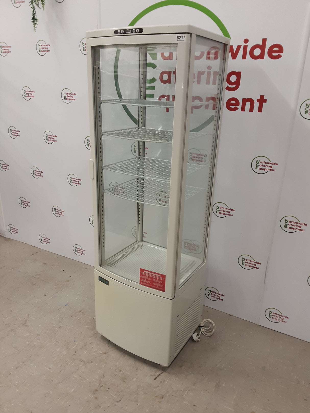 Polar White Floor Standing Uprght Display Fridge, Model- CB509 (NCE6217)