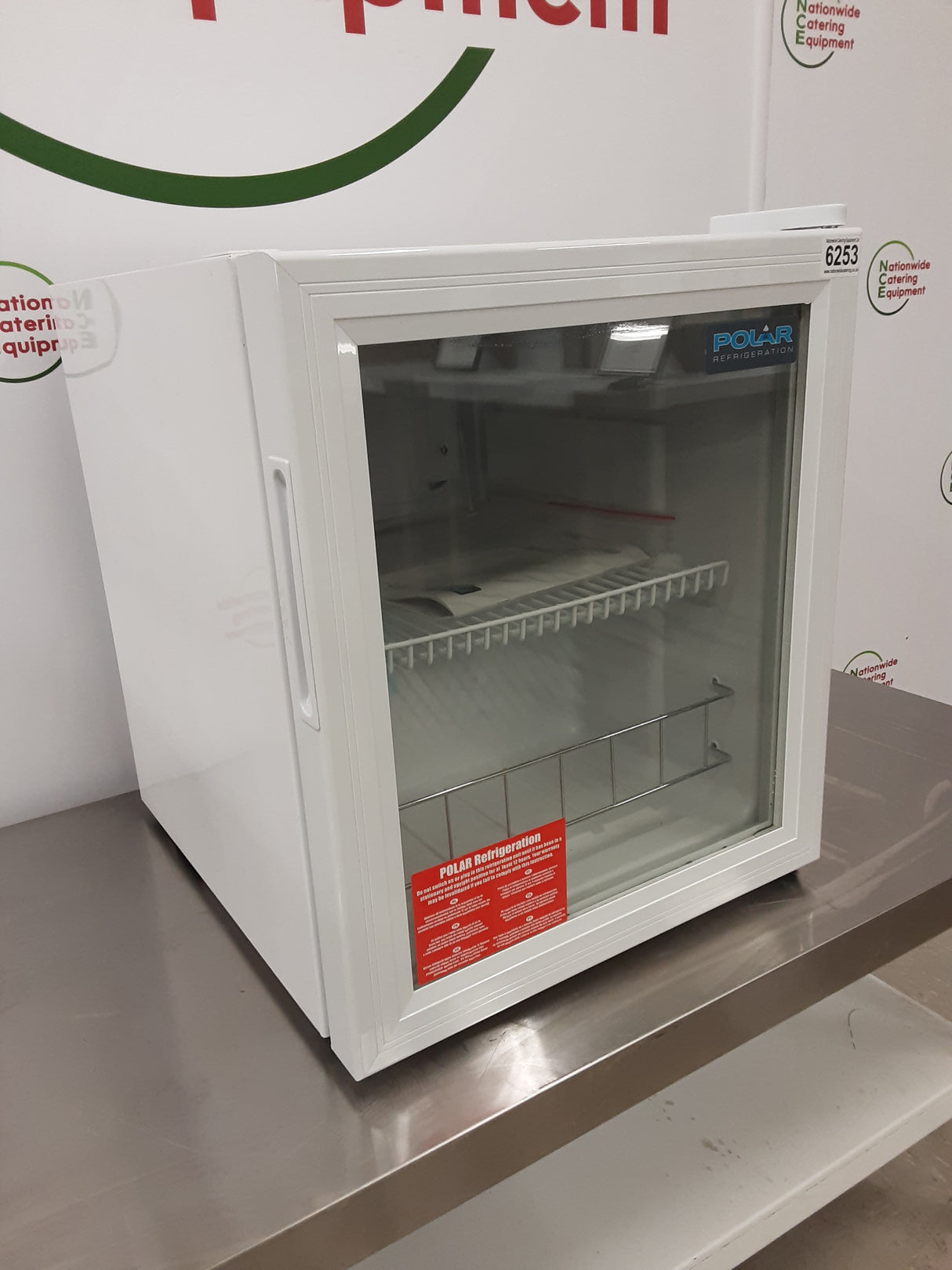Un-used/New Polar White Tabletop Display Fridge, Model- DM071 (NCE6253)