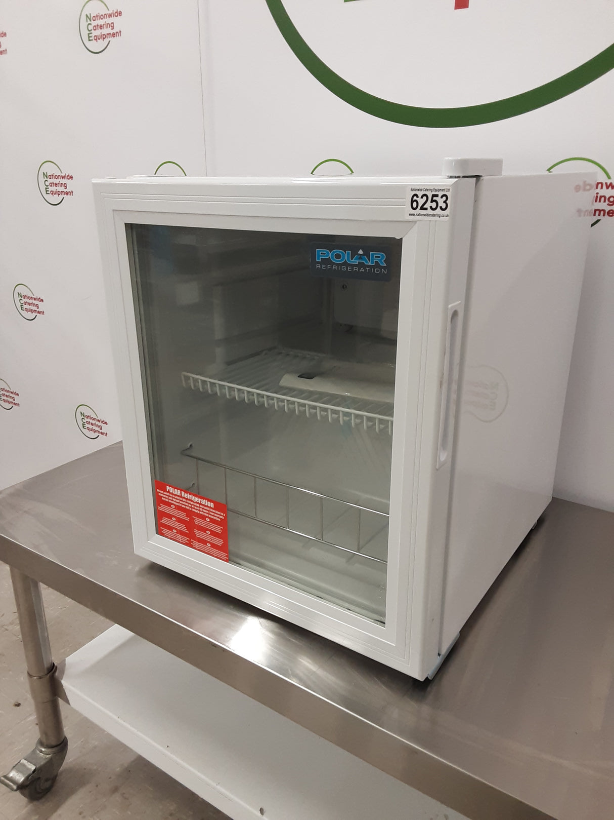Un-used/New Polar White Tabletop Display Fridge, Model- DM071 (NCE6253)