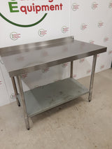Stainless Steel Vogue Table With Upstand, 120x70cm (NCE6272)