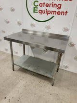 Stainless Steel Vogue Table With Upstand, 120x70cm (NCE6272)