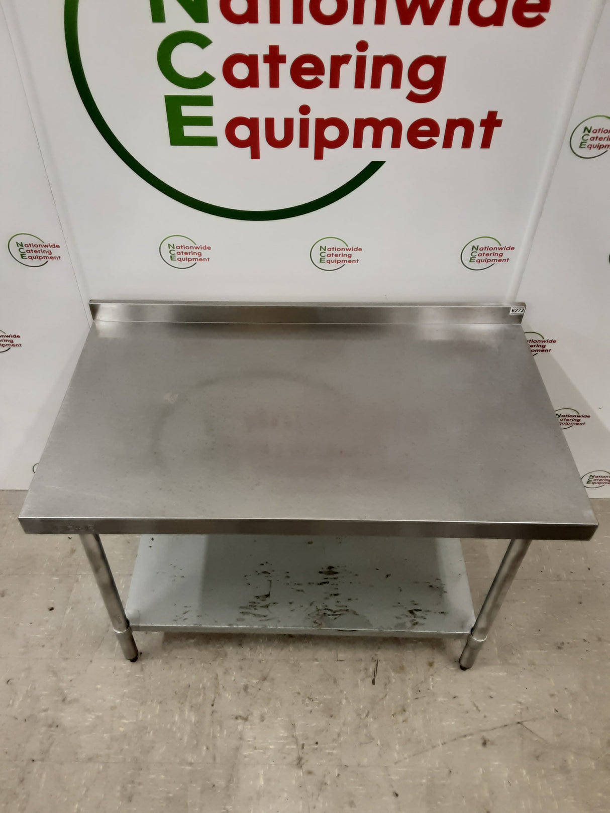 Stainless Steel Vogue Table With Upstand, 120x70cm (NCE6272)