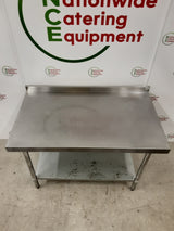 Stainless Steel Vogue Table With Upstand, 120x70cm (NCE6272)