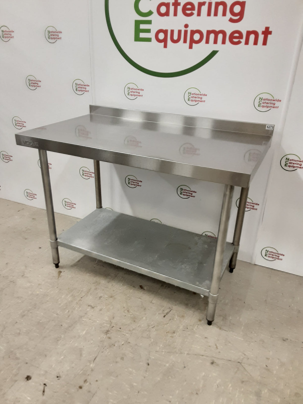 Stainless Steel Vogue Table With Upstand 120x70cm(NCE6273)