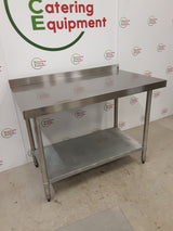 Stainless Steel Vogue Table With Upstand 120x70cm(NCE6273)