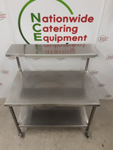 Stainless Steel Table On Wheels &amp; With Shelf Above 120x60cm (NCE6279)
