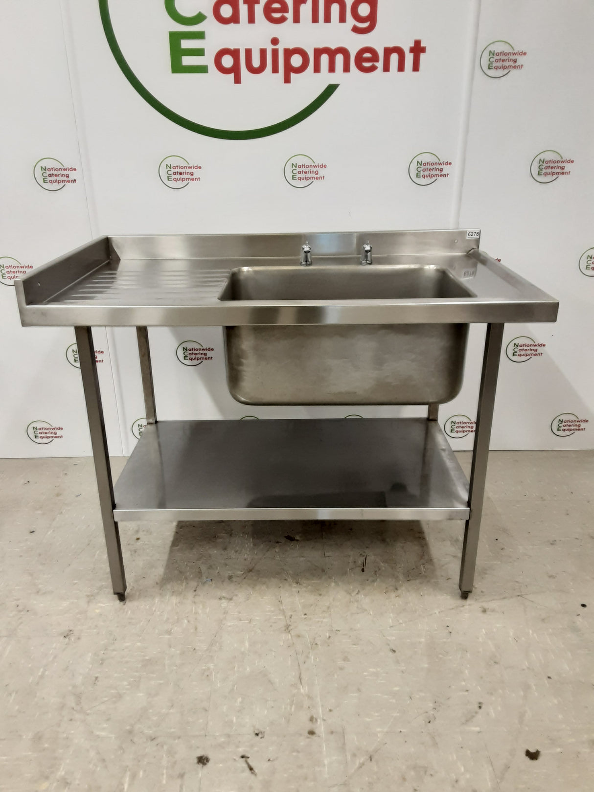 Stainless Steel Single Sink, 120x70cm, With New Lever Taps (NCE6278)