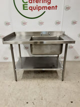 Stainless Steel Single Sink, 120x70cm, With New Lever Taps (NCE6278)