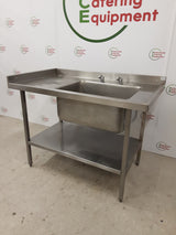 Stainless Steel Single Sink, 120x70cm, With New Lever Taps (NCE6278)