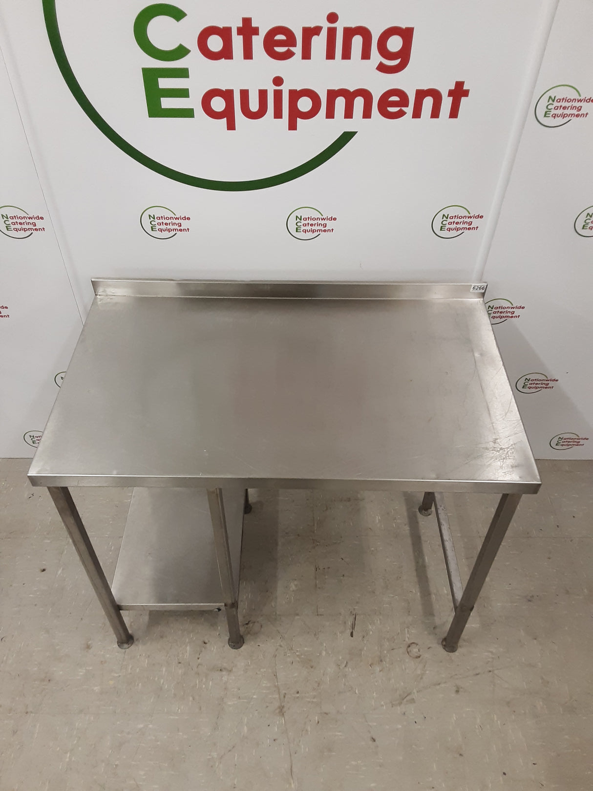 Stainless Steel Table With Appliance Space 100x65cm (NCE6266)