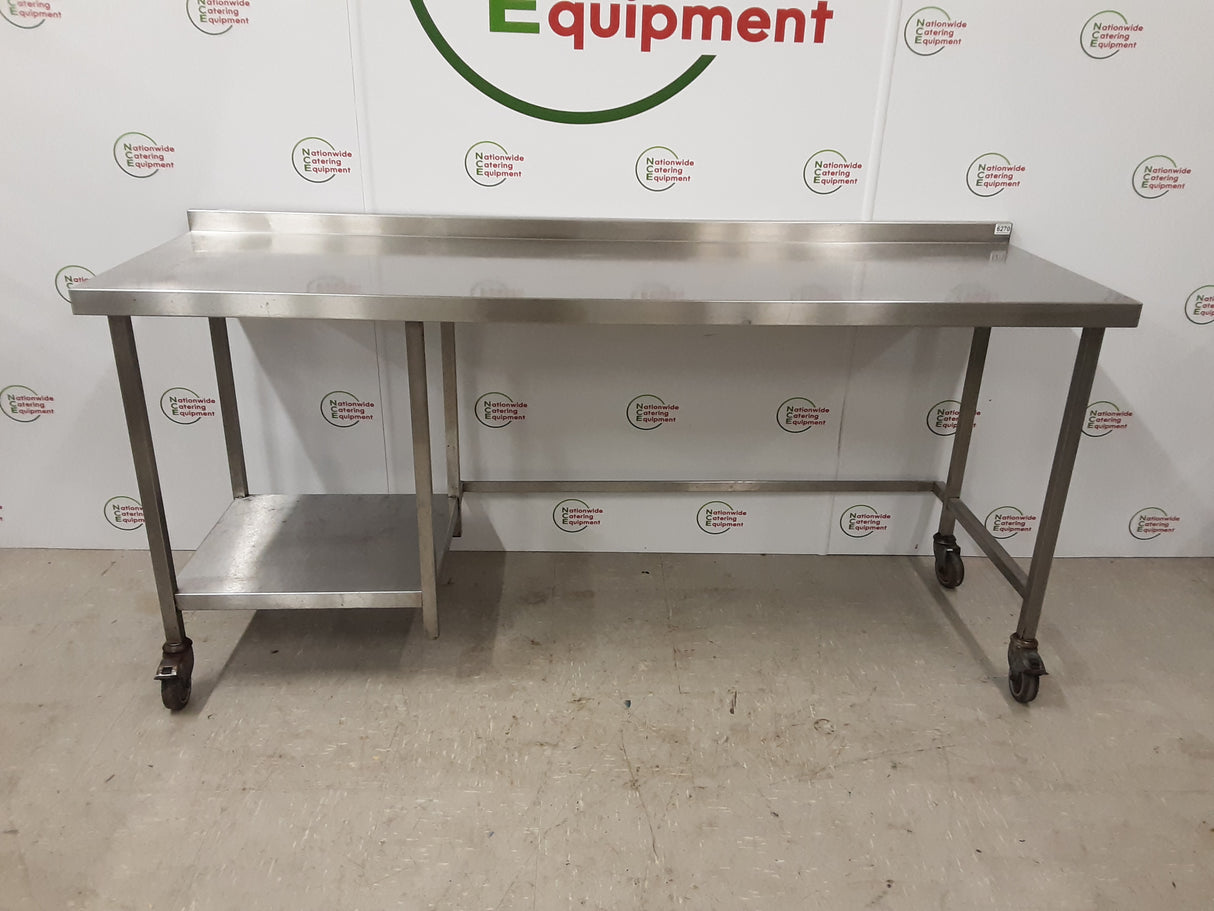Stainless Steel Mobile Table With Appliance Space 200x65cm (NCE6270)