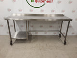 Stainless Steel Mobile Table With Appliance Space 200x65cm (NCE6270)