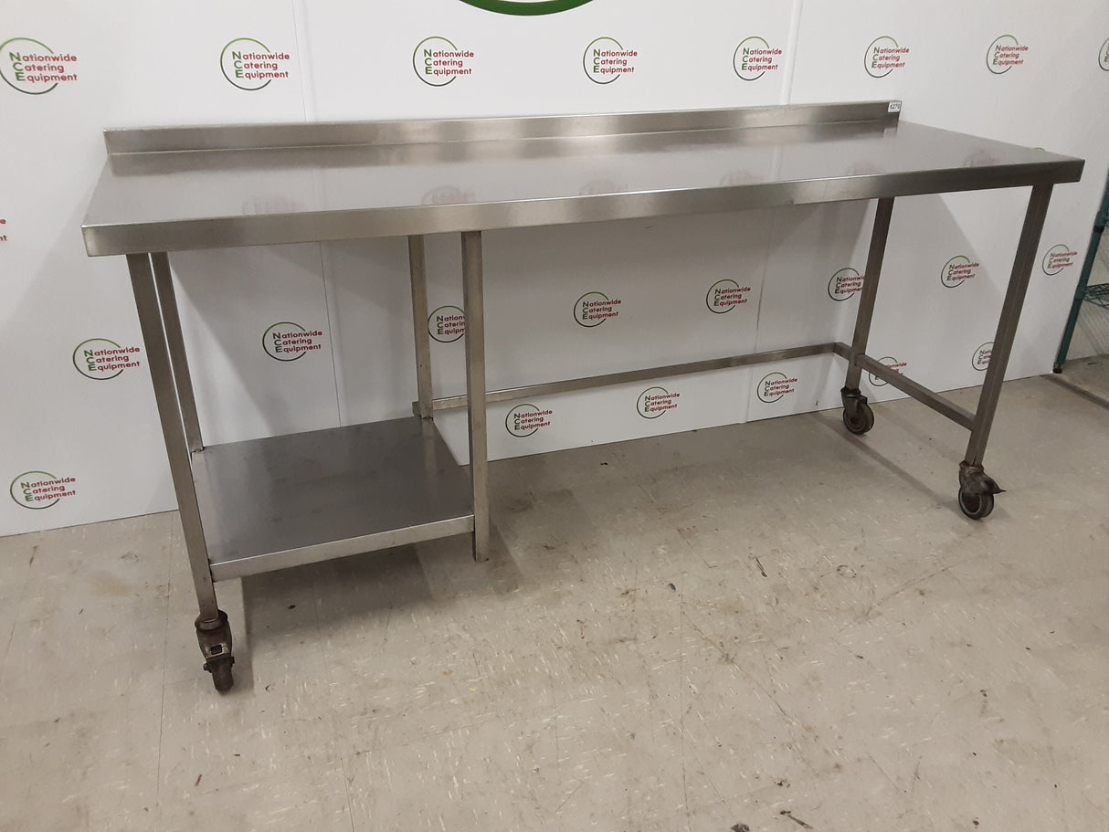 Stainless Steel Mobile Table With Appliance Space 200x65cm (NCE6270)