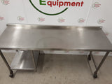 Stainless Steel Mobile Table With Appliance Space 200x65cm (NCE6270)