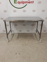 Stainless Steel Table On Wheels With Appliance Space 129x70cm (NCE6298)