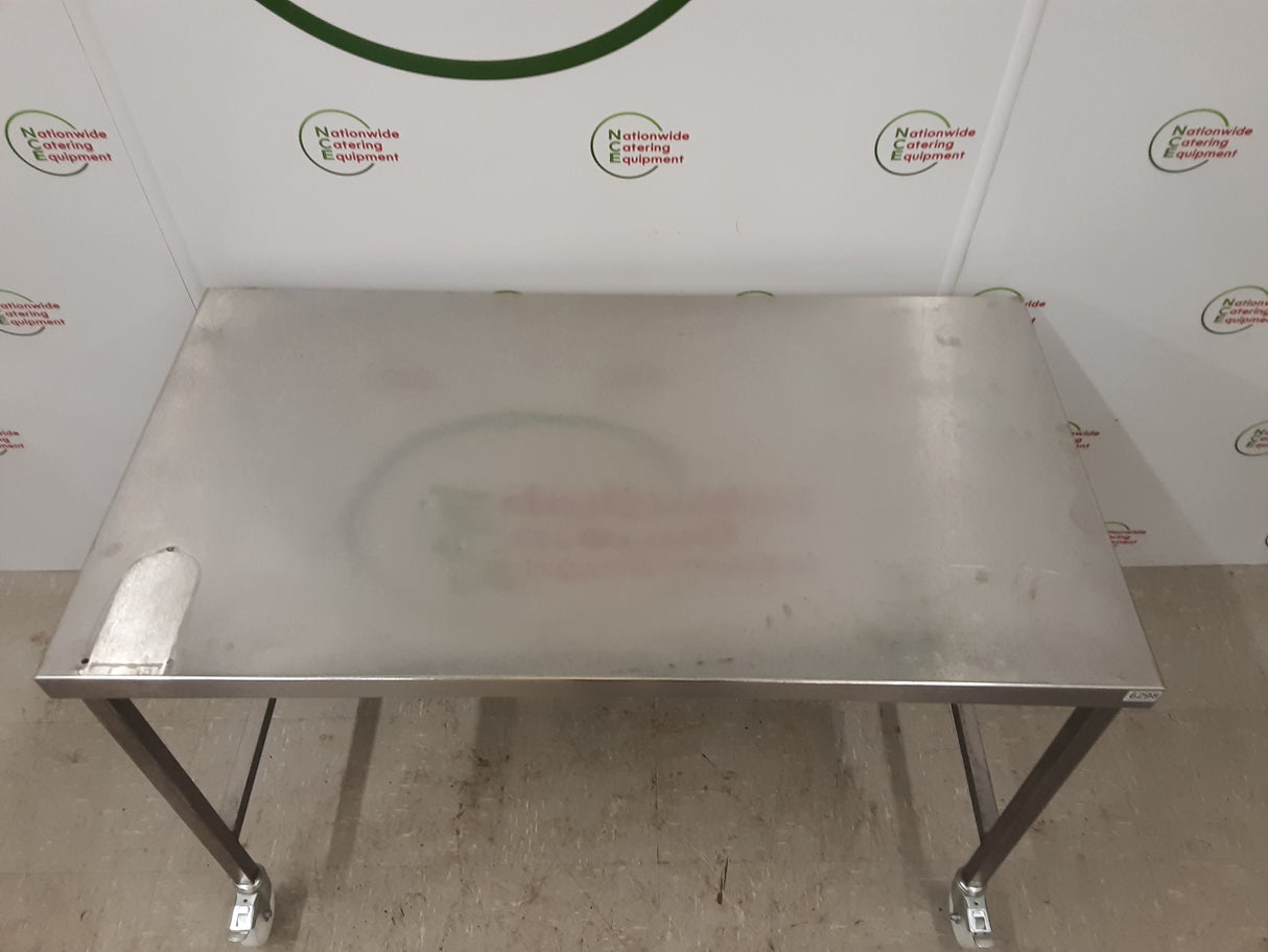 Stainless Steel Table On Wheels With Appliance Space 129x70cm (NCE6298)