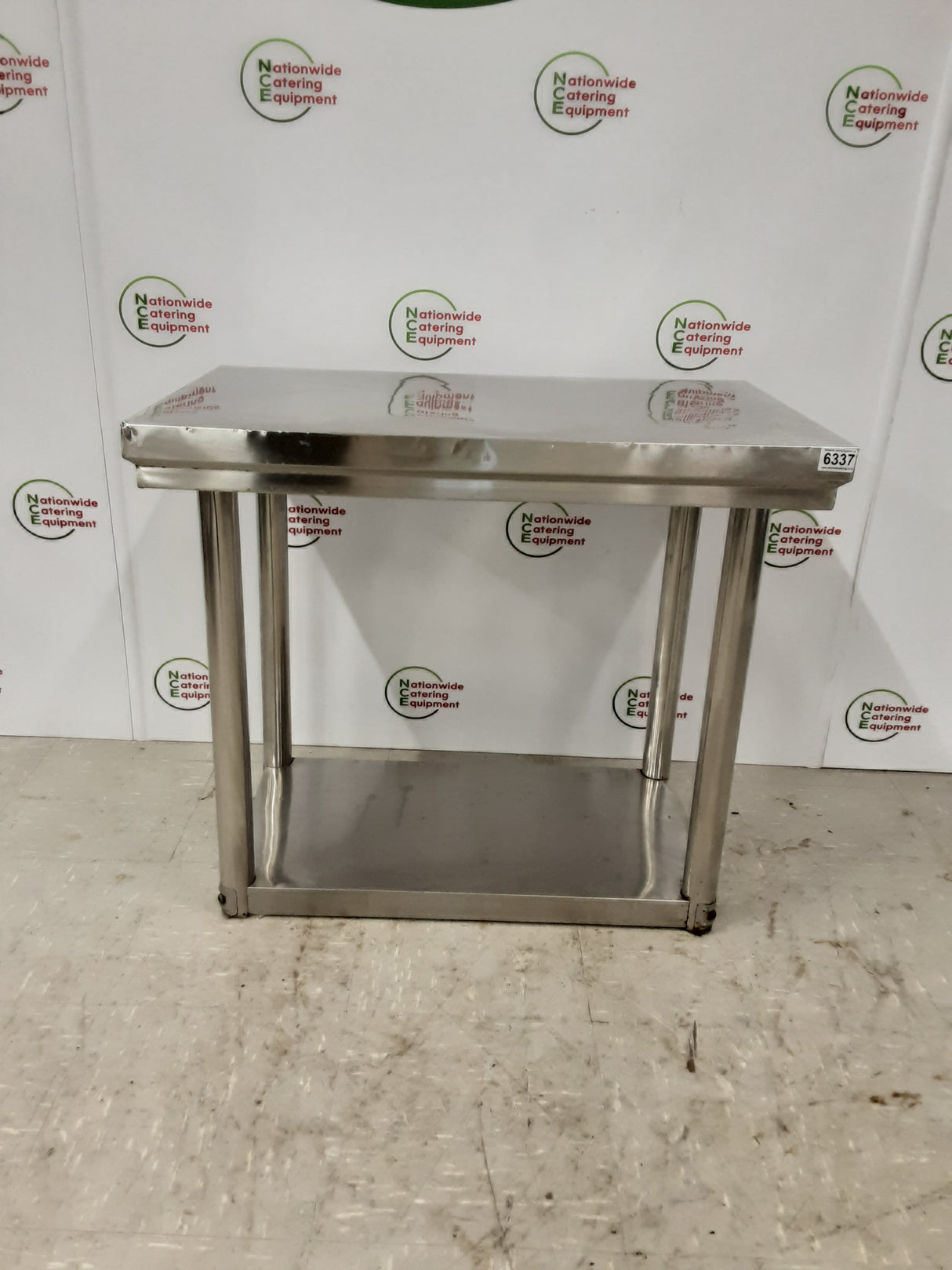 Low Stainless Steel Table/Equipment Stand- CLEARANCE 80x50cm (NCE6337)