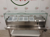 Polar 120cm Tabletop Toppings Fridge With Glass Surround & Containers, Model- G608 (NCE6346)