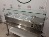 Polar 120cm Tabletop Toppings Fridge With Glass Surround & Containers, Model- G608 (NCE6346)